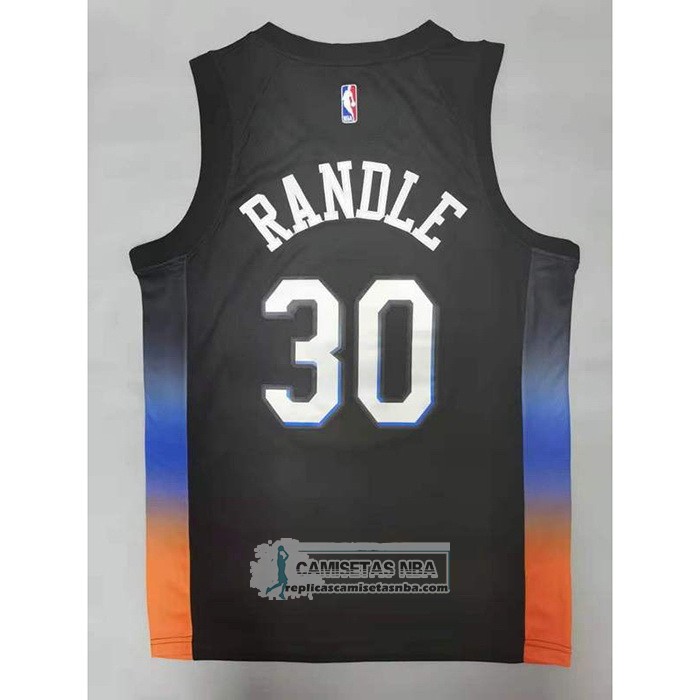 Camiseta New York Knicks Julius Randl Ciudad 2020-21 Negro